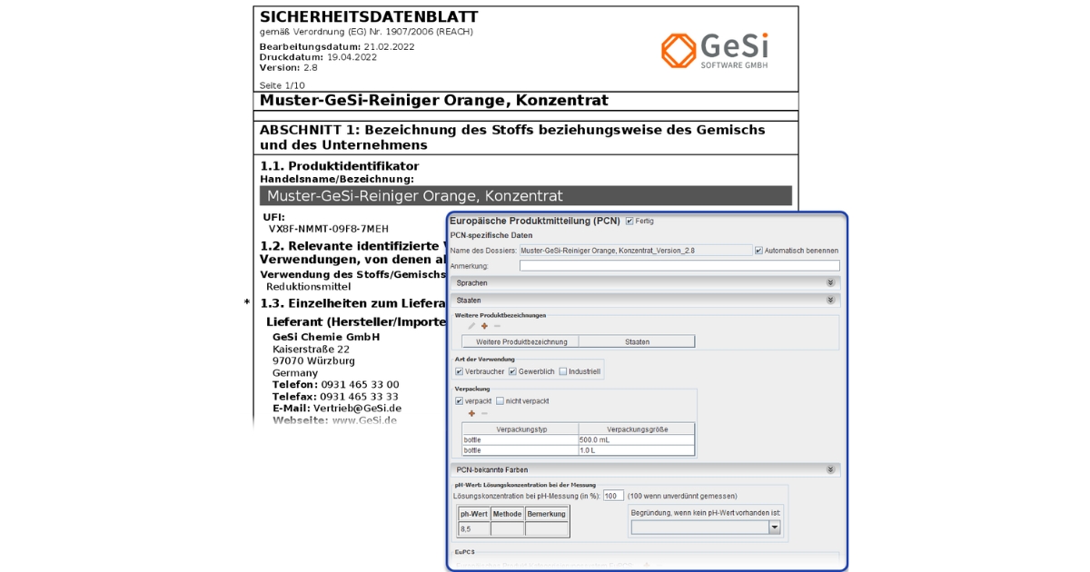 PCN- und SDB-Erstellung