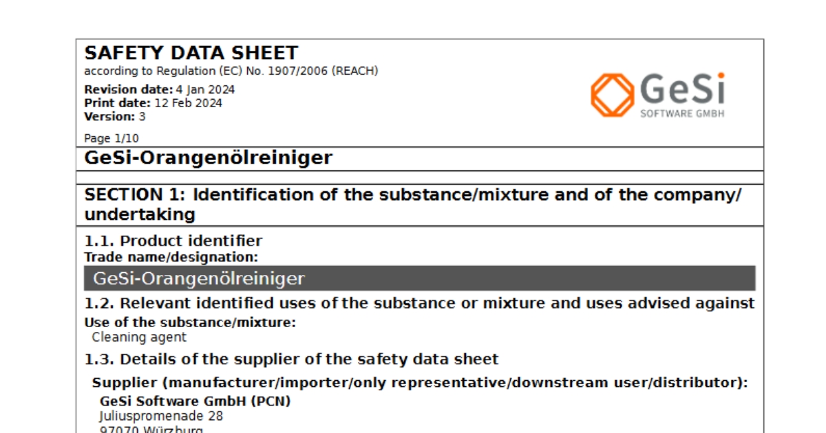When is a safety data sheet up-to-date?